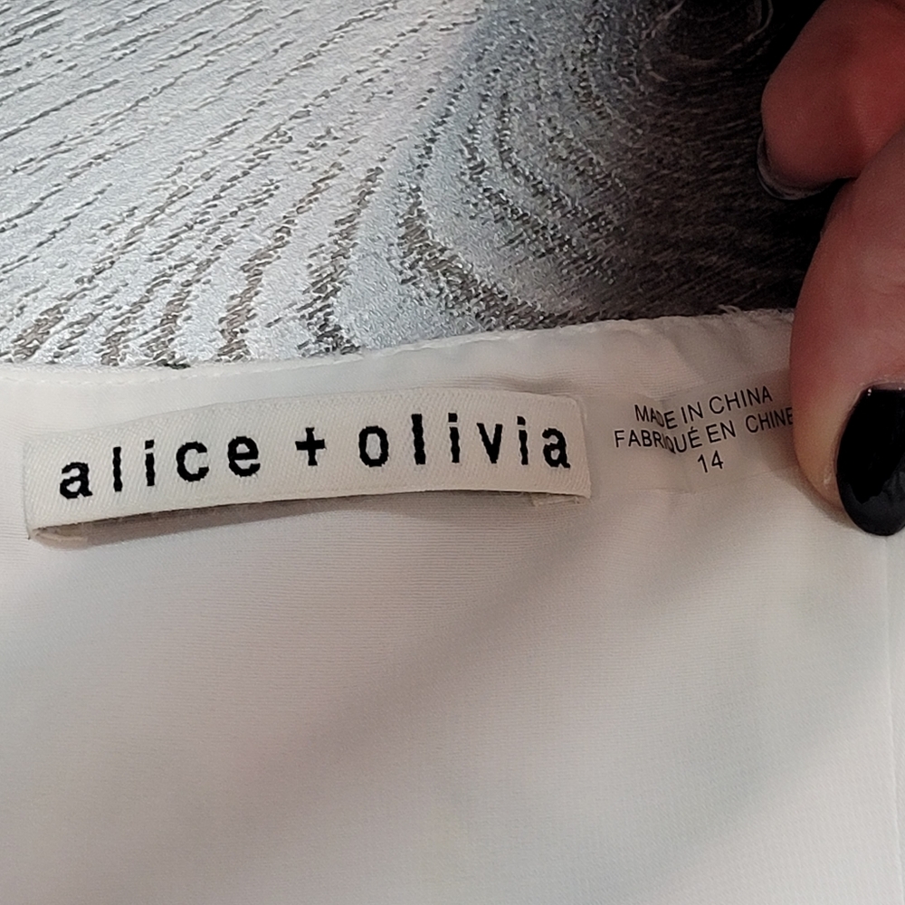 ALICE + OLIVIA Trixie Women's Size 14 floral print mini dress - Picture 14 of 16
